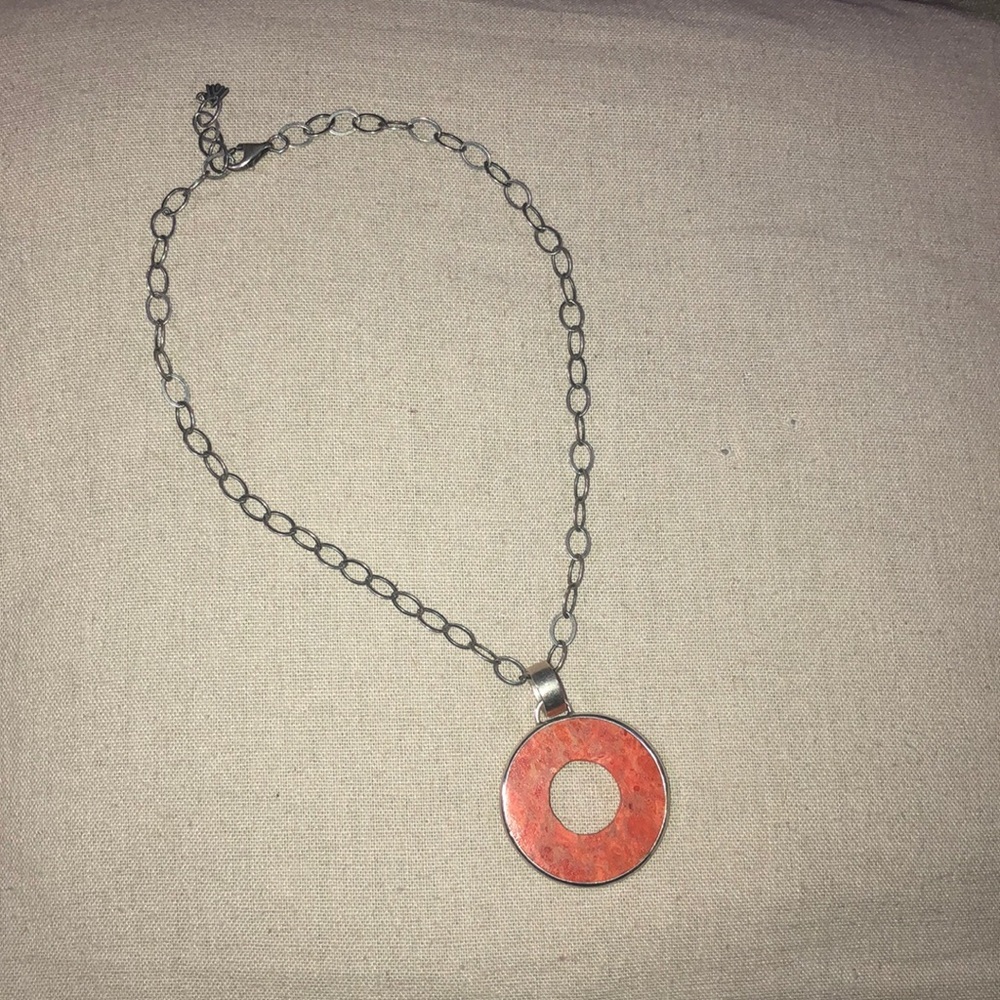 Silpada Sponge Coral and Sterling Silver Necklace